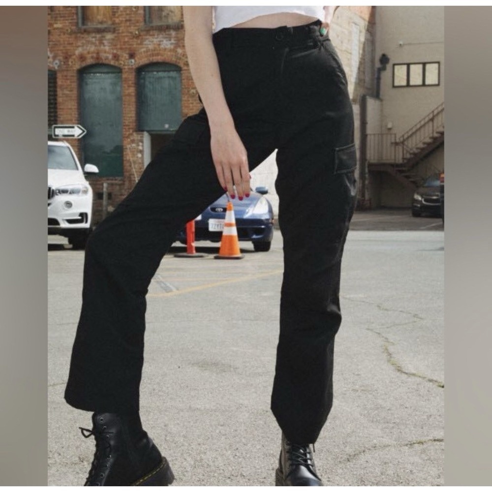 J Galt Shanghai Cargo Tactical Pants Womens Small Black Pockets Adjustable Waist